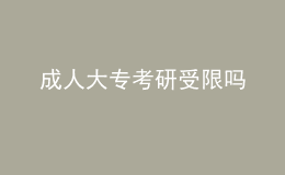 成人大專(zhuān)考研受限嗎