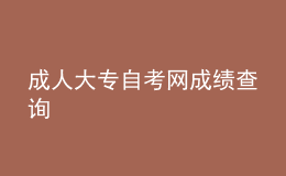 成人大專自考網(wǎng)成績查詢 