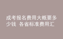 成考報名費用大概要多少錢 各省標準費用匯總