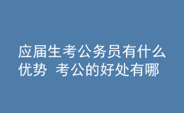 應(yīng)屆生考公務(wù)員有什么優(yōu)勢(shì) 考公的好處有哪些