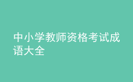 中小學(xué)教師資格考試成語大全
