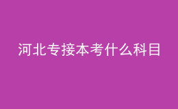 河北專接本考什么科目