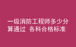 一級(jí)消防工程師多少分算通過 各科合格標(biāo)準(zhǔn)是什么