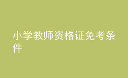 小學(xué)教師資格證免考條件