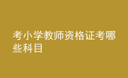 考小學(xué)教師資格證考哪些科目