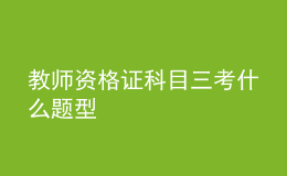 教師資格證科目三考什么題型