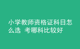 小學(xué)教師資格證科目怎么選 考哪科比較好
