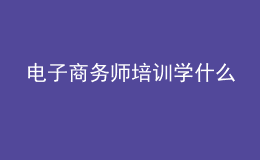 電子商務(wù)師培訓學什么