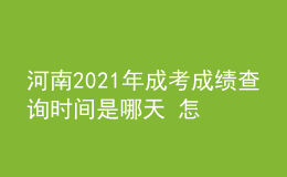 河南2021年成考成績查詢時間是哪天 怎么查