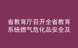 省教育廳召開全省教育系統(tǒng)燃?xì)馕；钒踩敖谛@安全工作會議