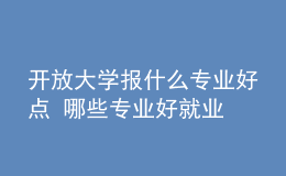 開(kāi)放大學(xué)報(bào)什么專(zhuān)業(yè)好點(diǎn) 哪些專(zhuān)業(yè)好就業(yè)