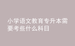 小學(xué)語(yǔ)文教育專升本需要考些什么科目