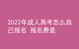 2022年成人高考怎么自己報名 報名費是多少