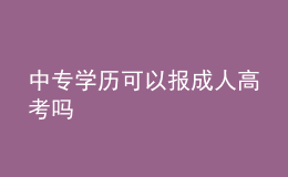 中專學(xué)歷可以報(bào)成人高考嗎