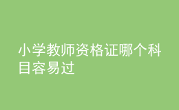 小學(xué)教師資格證哪個科目容易過