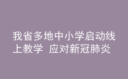我省多地中小學(xué)啟動線上教學(xué) 應(yīng)對新冠肺炎疫情