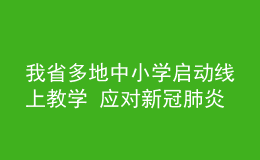 我省多地中小學(xué)啟動(dòng)線上教學(xué) 應(yīng)對(duì)新冠肺炎疫情