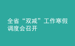 全省“雙減”工作寒假調(diào)度會(huì)召開