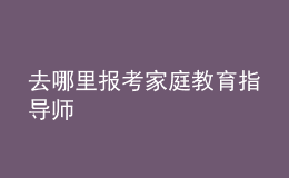 去哪里報(bào)考家庭教育指導(dǎo)師