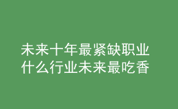 未來十年最緊缺職業(yè) 什么行業(yè)未來最吃香