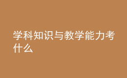 學(xué)科知識與教學(xué)能力考什么