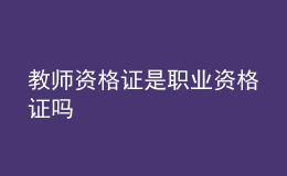 教師資格證是職業(yè)資格證嗎