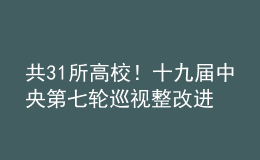 共31所高校！十九屆中央第七輪巡視整改進(jìn)展情況全部公布