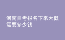 河南自考報(bào)名下來(lái)大概需要多少錢(qián)