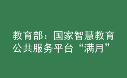 教育部：國家智慧教育公共服務(wù)平臺(tái)“滿月”，瀏覽量大幅增加