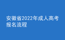 安徽省2022年成人高考報(bào)名流程