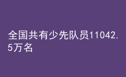 全國共有少先隊員11042.5萬名