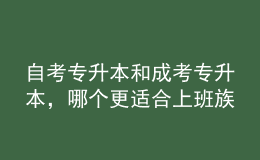 自考專升本和成考專升本，哪個(gè)更適合上班族？ 