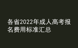 各省2022年成人高考報(bào)名費(fèi)用標(biāo)準(zhǔn)匯總